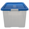 160 Quart Latching Plastic Storage Bin Container, Clear, Set of 3