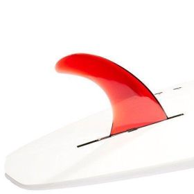 DORSAL Signature Surf SUP Single Center Fin Longboard Surfboard Fins - Red (size: 7 inch)